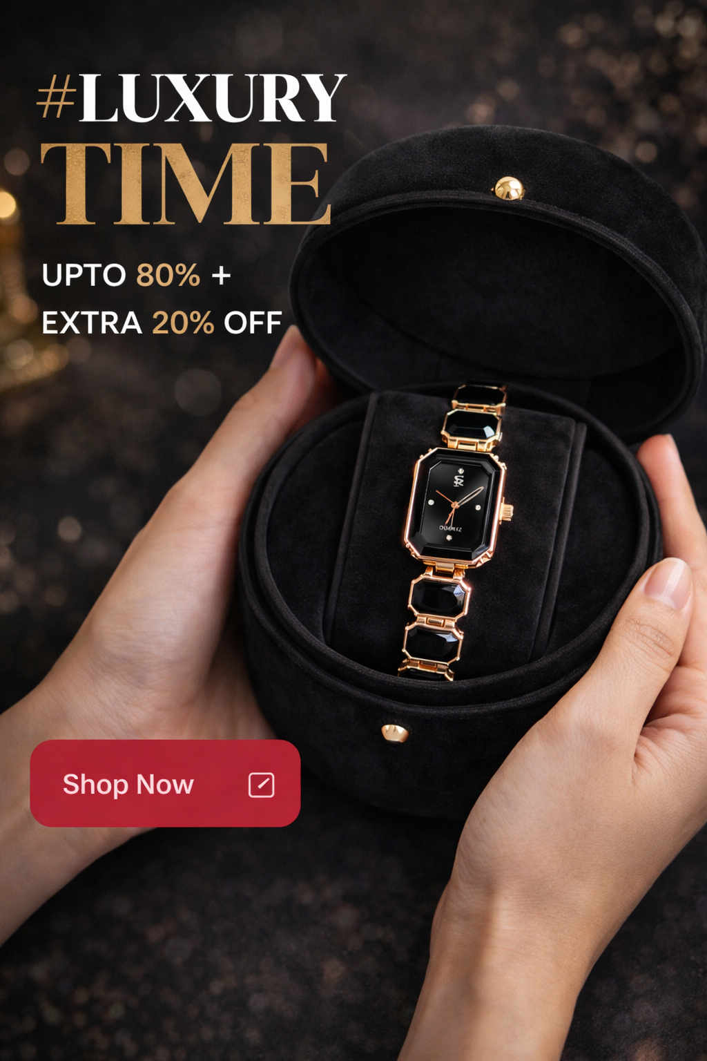 Elegant Luxury Stone Strap Watch for Women